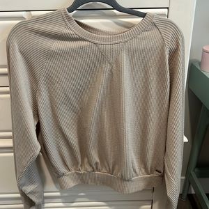 Hollister Tops | Tan Hollister long sleeve Boyfriend T-Shirt!